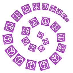 peace symbol and cyclone