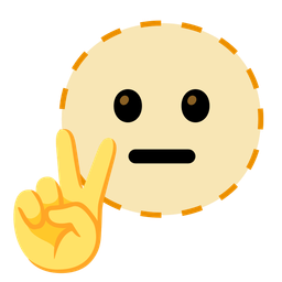 peace symbol and dotted line face