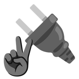 peace symbol and electric plug