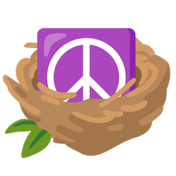 peace symbol and empty nest