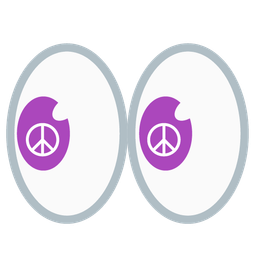 peace symbol and eyes