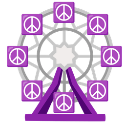 peace symbol and ferris wheel