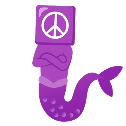 peace symbol and fish