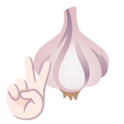 peace symbol and garlic
