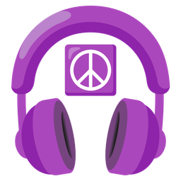 peace symbol and headphone