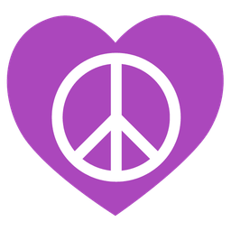 peace symbol and heart suit