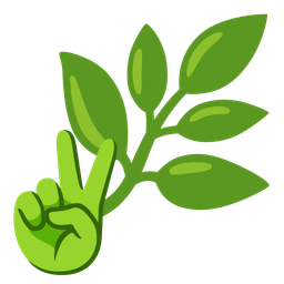 peace symbol and herb