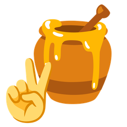 peace symbol and honey pot