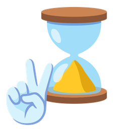 peace symbol and hourglass done
