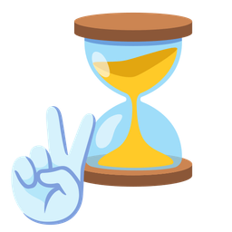 peace symbol and hourglass not done
