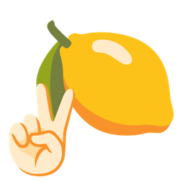 peace symbol and lemon