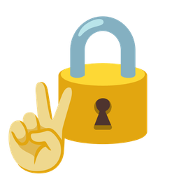 peace symbol and locked