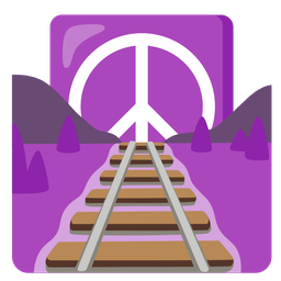 peace symbol and locomotive