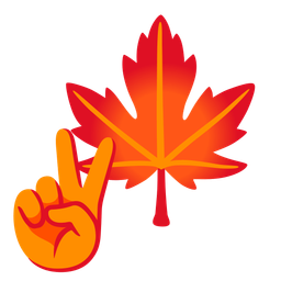 peace symbol and maple leaf