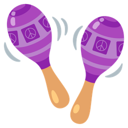 peace symbol and maracas