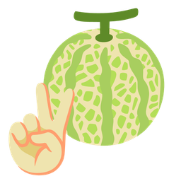 peace symbol and melon