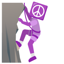 peace symbol and mountain