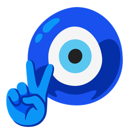 peace symbol and nazar amulet