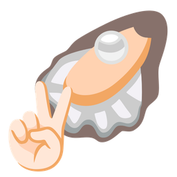 peace symbol and oyster