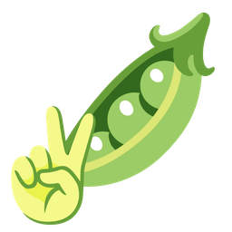 peace symbol and pea pod