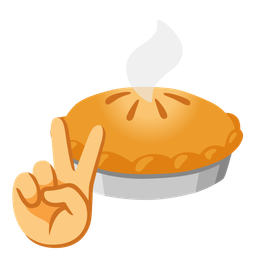 peace symbol and pie