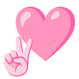 peace symbol and pink heart