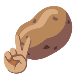 peace symbol and potato