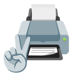 peace symbol and printer