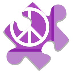 peace symbol and puzzle piece