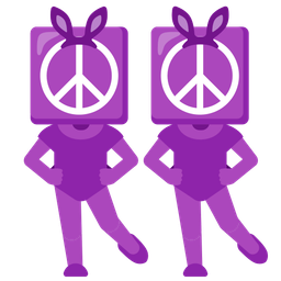 peace symbol and rabbit face