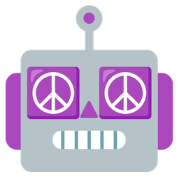 peace symbol and robot
