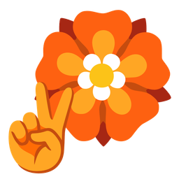 peace symbol and rosette