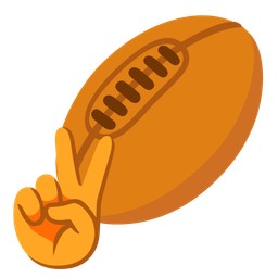 peace symbol and rugby football