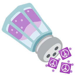 peace symbol and salt