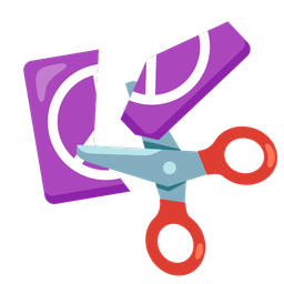 peace symbol and scissors