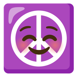 Peace symbol and Smiling face