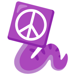 peace symbol and snake