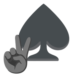 peace symbol and spade suit