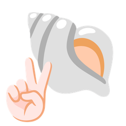 peace symbol and spiral shell