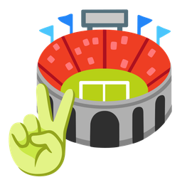 peace symbol and stadium