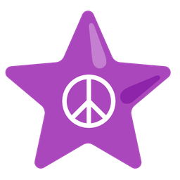 peace symbol and star