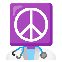 peace symbol and stethoscope