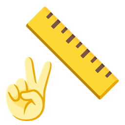 peace symbol and straight ruler