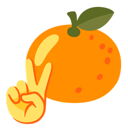 peace symbol and tangerine