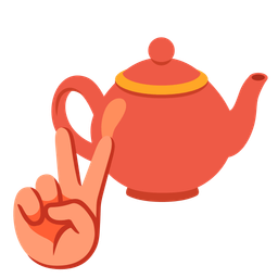 peace symbol and teapot