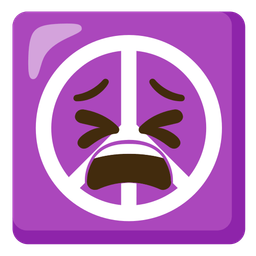 peace symbol and tired face