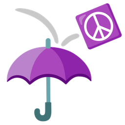 peace symbol and umbrella