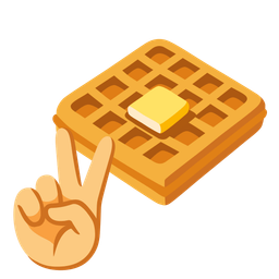 peace symbol and waffle