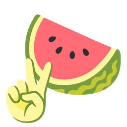 peace symbol and watermelon