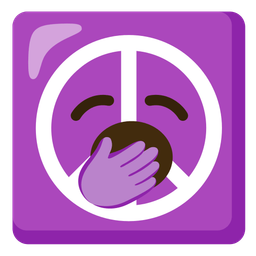 peace symbol and yawning face